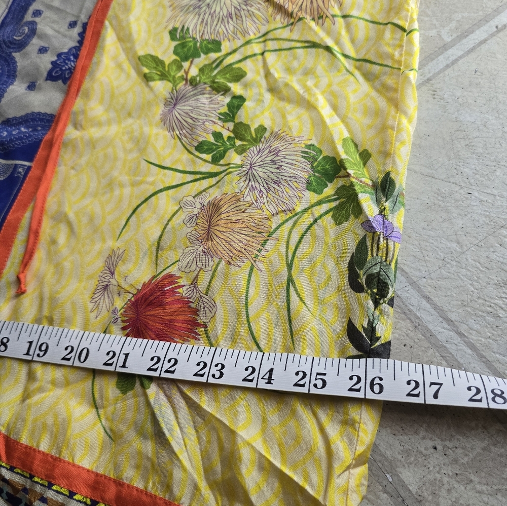 Johnny Was Arden Mixed Print Silk Kimono Tunic Top - Picture 7 of 9